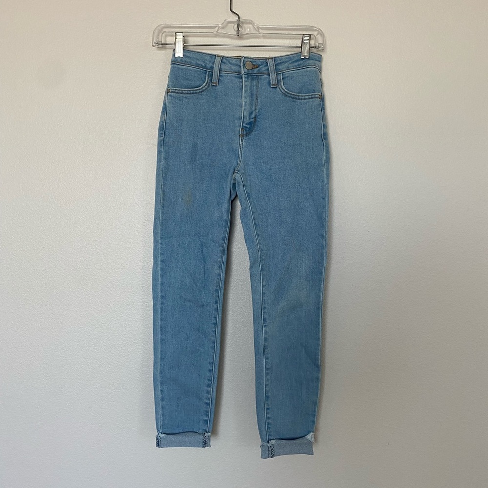 Just black denim light wash jeans